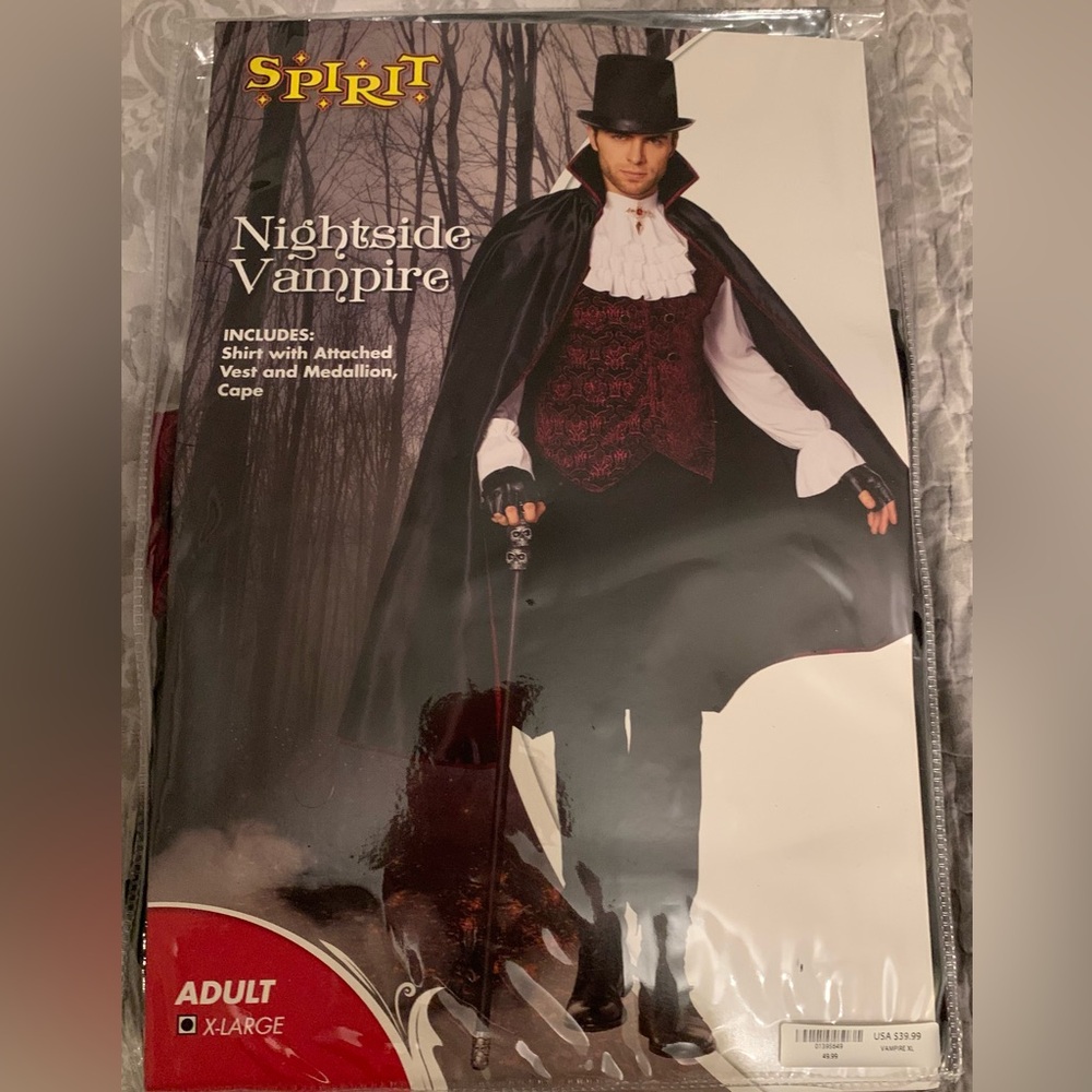 Spirit Nightside Vampire Costume - Black and Red